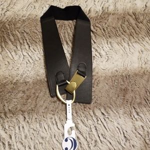 Women' Charming &  Charlie Black Blanket Coat Belt